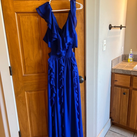 Chiffon maxi dress with cut outs - Picture 1 of 4